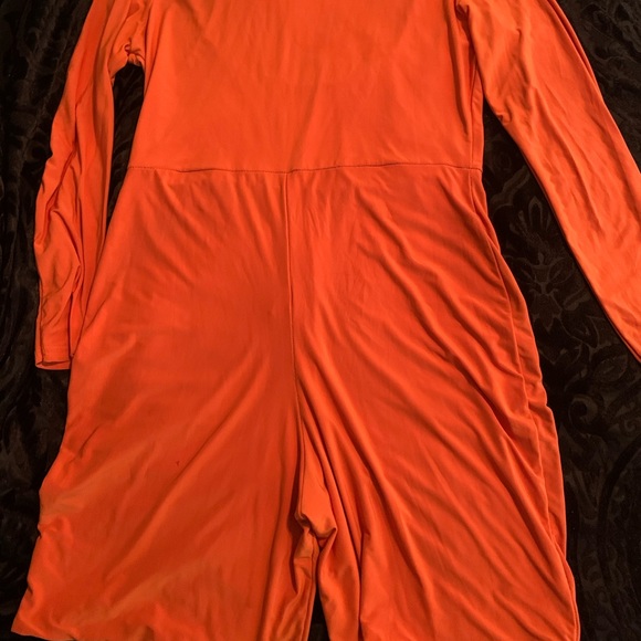 Orange Long Sleeve Romper/Jumpsuit - Picture 5 of 6